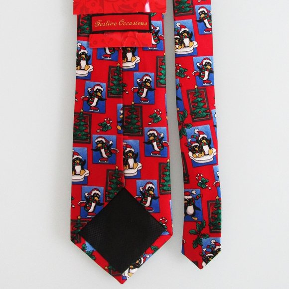 Festive Occasions (NWT) Men's Christmas Silk Tie - Picture 3 of 4